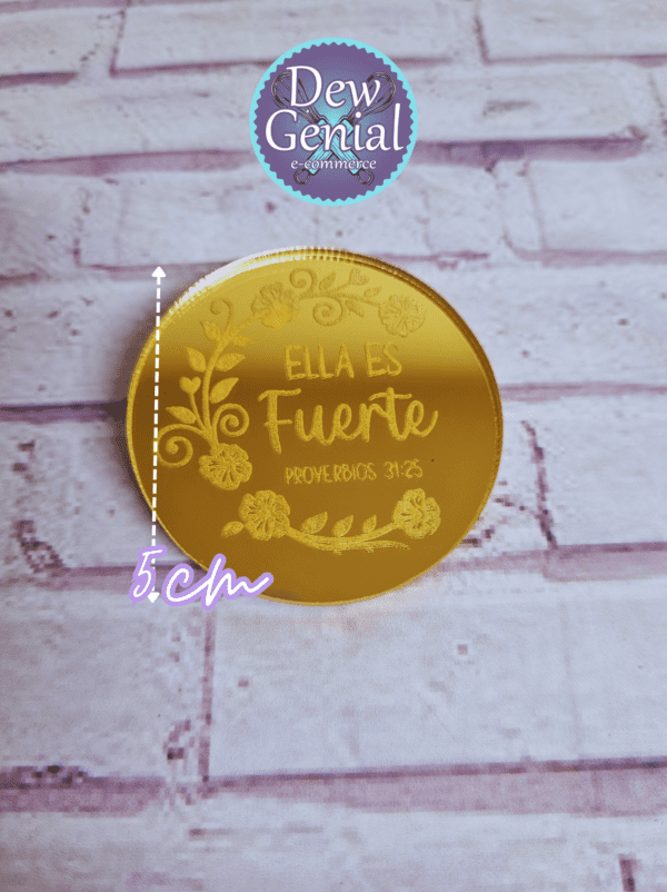 Circle Topper Mujer Ella es Fuerte CT-027