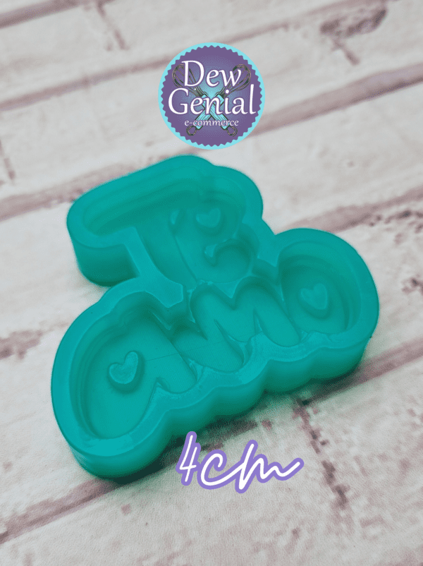 Molde De Silicona Te Amo Minuscula Corazon 4Cm DG-1004 - Imagen 2