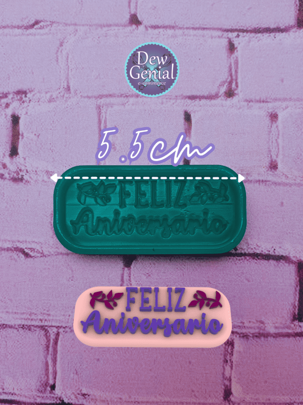 Molde de Silicona Mensaje Feliz Aniversario DG-1035