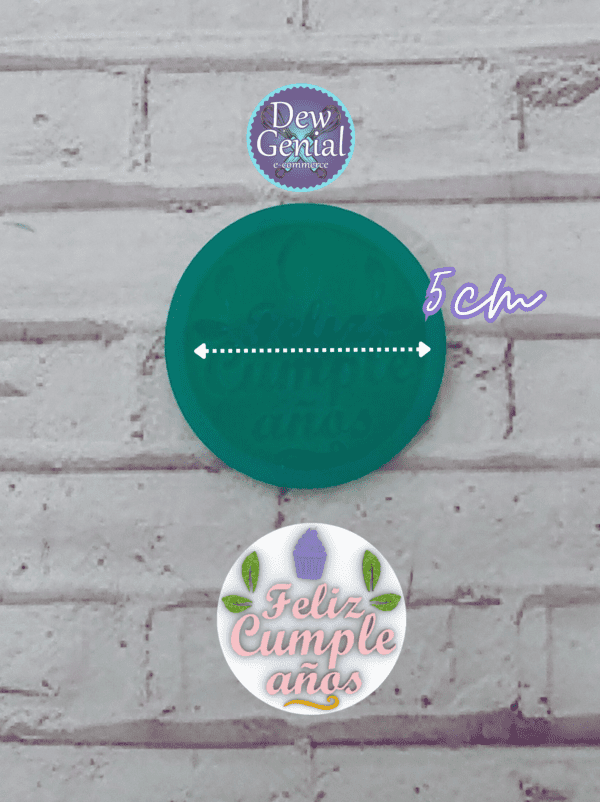 Molde de Silicona Feliz Cumpleaños Cupcake DG-1087