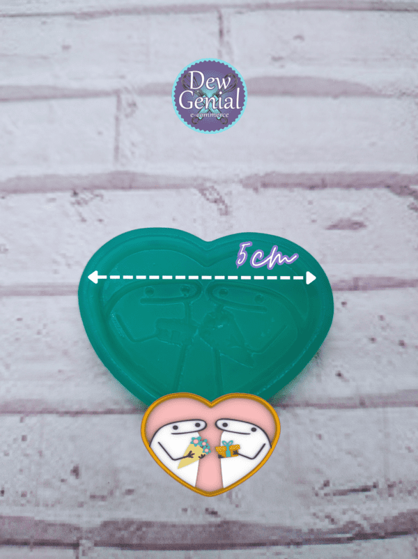 Molde de Silicona Corazon Pareja Flork 5cm DG-1111