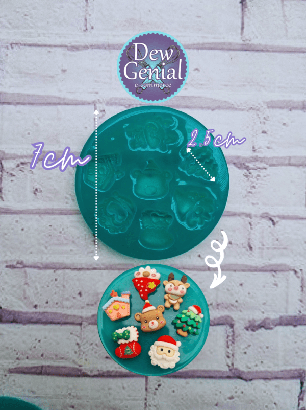 Molde de Silicona Dulce Navidad x6 DG-1136