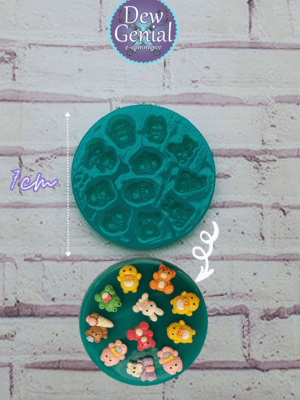Molde De Silicona Set Animales Mini X11 DG-1154