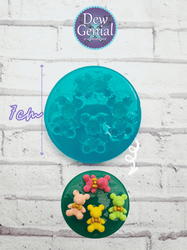 Molde De Silicona Osos Corbatin Textura X4 DG-1158