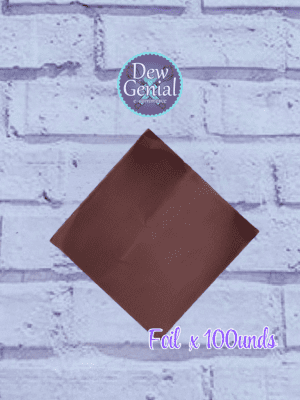 Foil Aluminio para Envolver Chocolates Cafe 10cm x100 unds