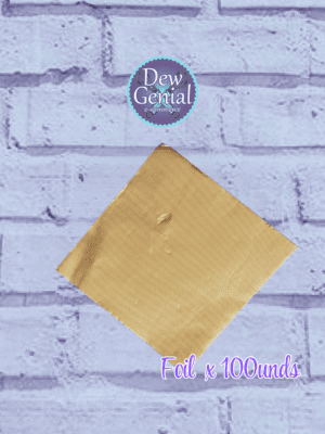 Foil Aluminio para Envolver Chocolates Dorado 10cm x 100 unids