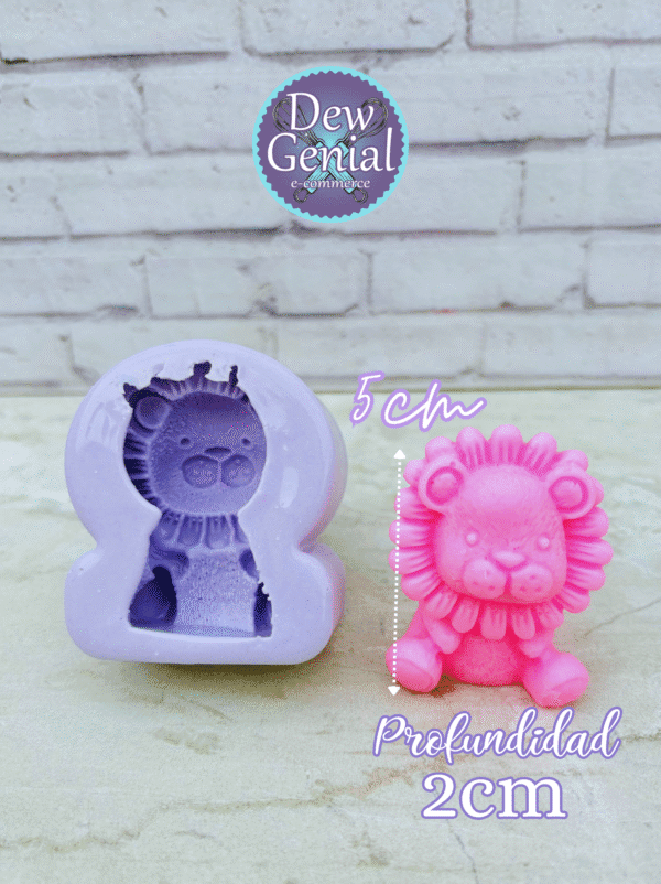 Molde De Silicona Vela Baby Shower Leon 6Cm DG-1257