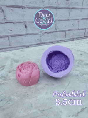 Molde De Silicona Vela Rosa 3D X3Cm DG-1261