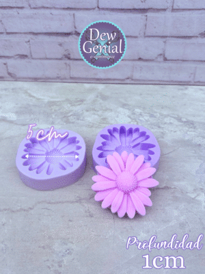 Molde De Silicona Vela Flor Margarita 5Cm DG-1251