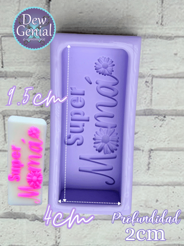 Molde De Silicona Vela Super Mama Margarita 10Cm DG-1265