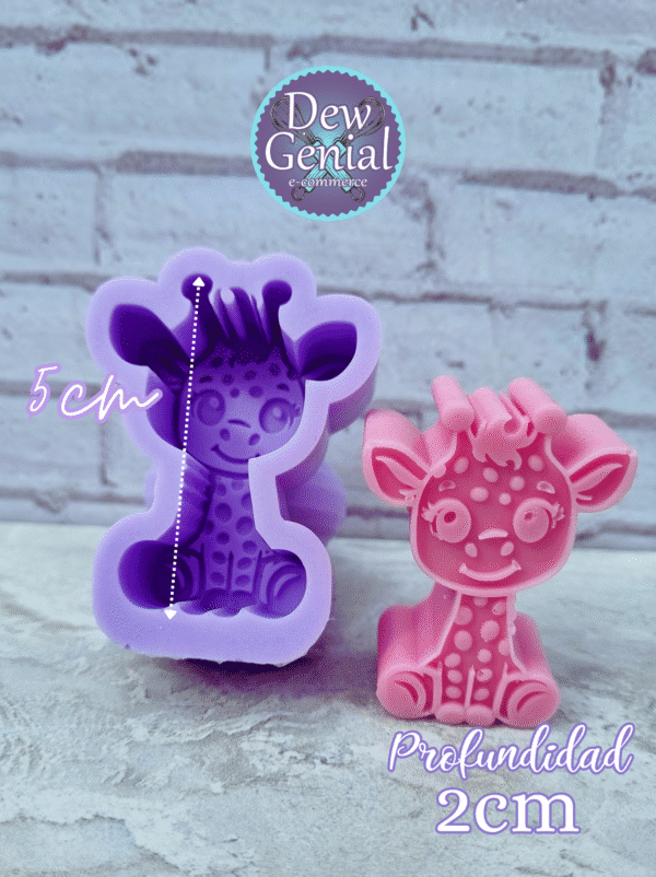 Molde De Silicona Velas Animales Safari Jirafa 5Cm DG-1279