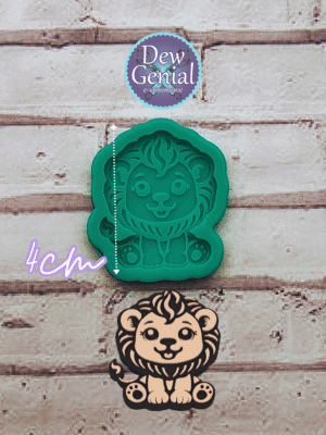 Molde De Silicona Animales Safari Leon 4Cm DG-1277