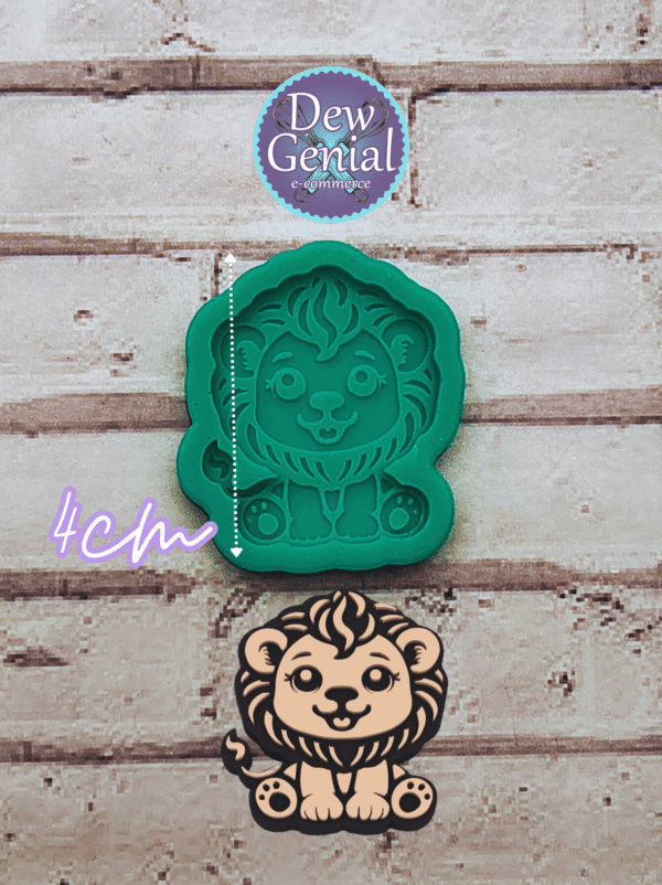 Molde De Silicona Animales Safari Leon 4Cm DG-1277