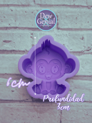 Molde De Silicona Velas Animales Safari Mono 5Cm DG-1282