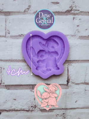 Molde De Silicona Lilo Stitch Corazon 4Cm DG-1286