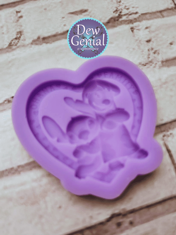 Molde De Silicona Lilo Stitch Corazon 4Cm DG-1286 - Imagen 2