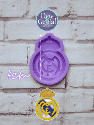 Molde De Silicona Escudo Futbol Real Madrid 4Cm DG-1290