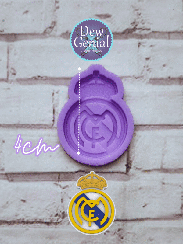 Molde De Silicona Escudo Futbol Real Madrid 4Cm DG-1290