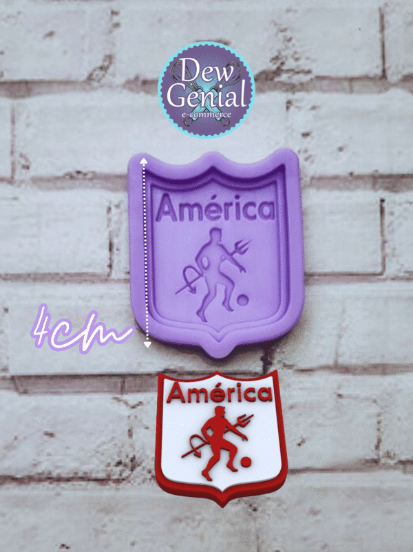 Molde De Silicona Escudo Futbol America 4Cm DG-1293