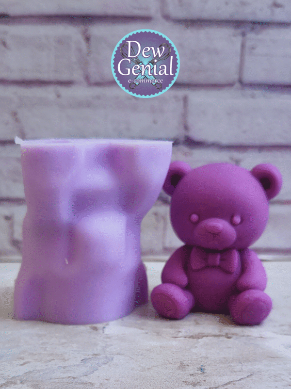 Molde De Silicona Velas Oso Felpa 5Cm DG-1301 - Imagen 2