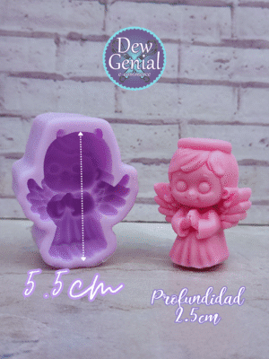 Molde De Silicona Velas Angel Niña 5Cm DG-1305