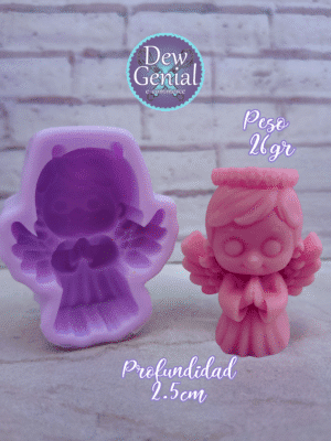 Molde De Silicona Velas Angel Niña 5Cm DG-1305