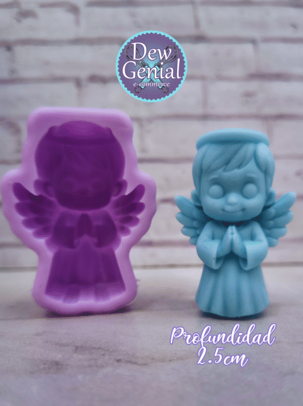 Molde De Silicona Velas Angel Niño 5Cm DG-1307 - Imagen 2