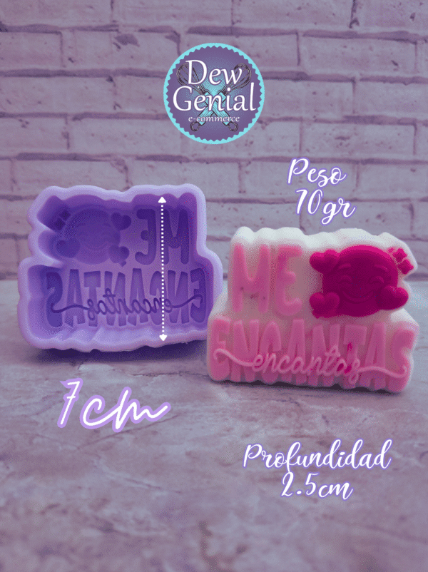 Molde De Silicona Velas Me Encantas 5.5Cm DG-1311