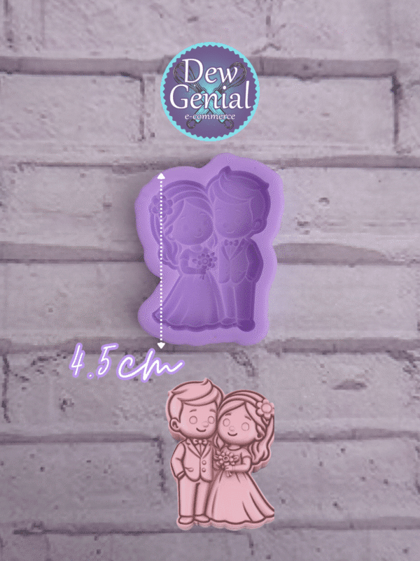 Molde De Silicona Pareja Matrimonio 4.5Cm DG-1327