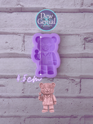 Molde De Silicona Oso Medico Doctor 4.5Cm DG-1337
