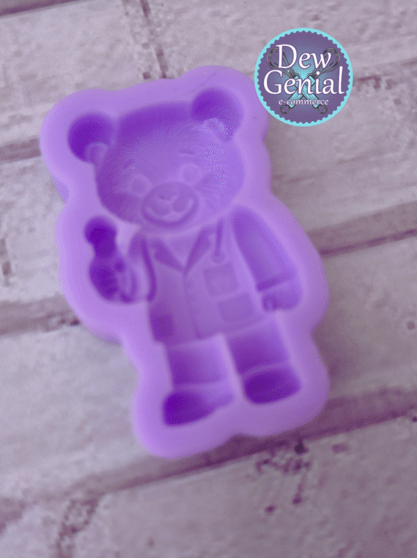 Molde De Silicona Oso Medico Doctor 4.5Cm DG-1337 - Imagen 2