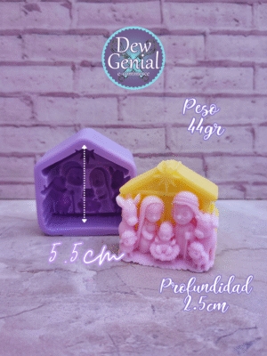 Molde De Silicona Velas Pesebre Completo 5.5Cm DG-1346