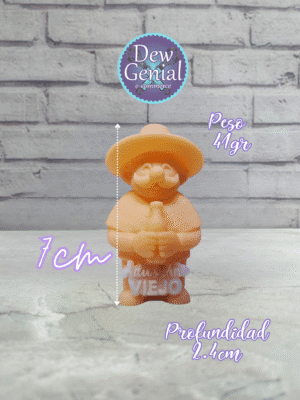 Molde De Silicona Velas Hombre Año Viejo 7Cm DG-1384