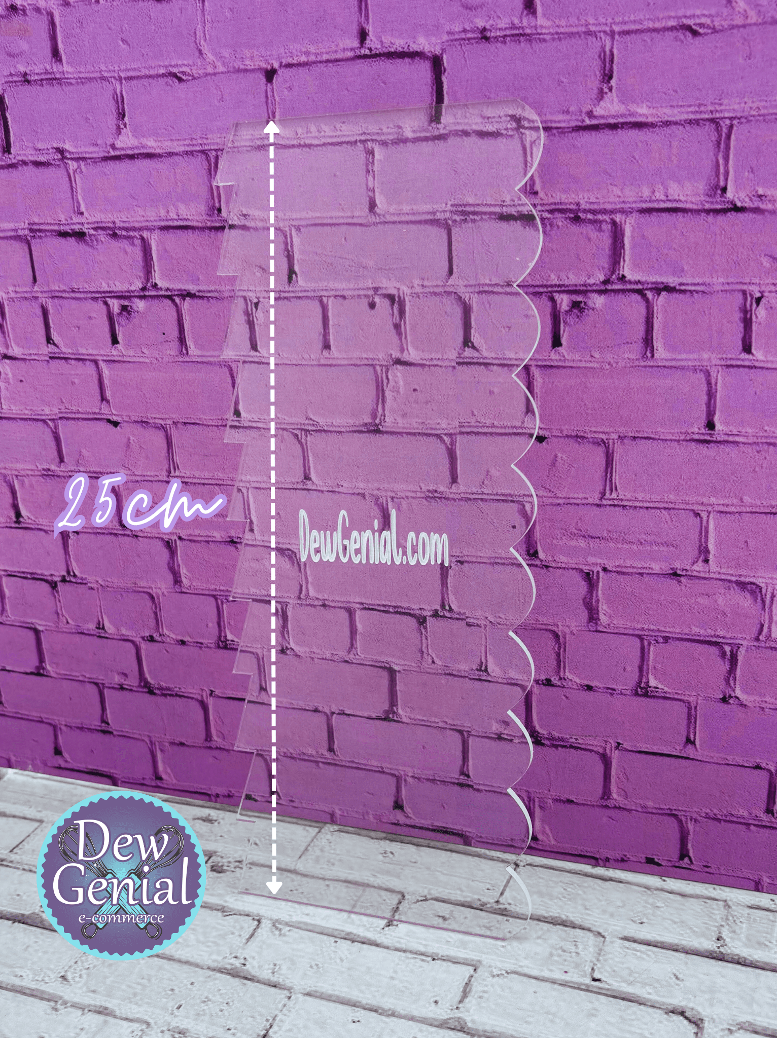 Scrapper Acrilico Doble Diseño R7-25cm Alto