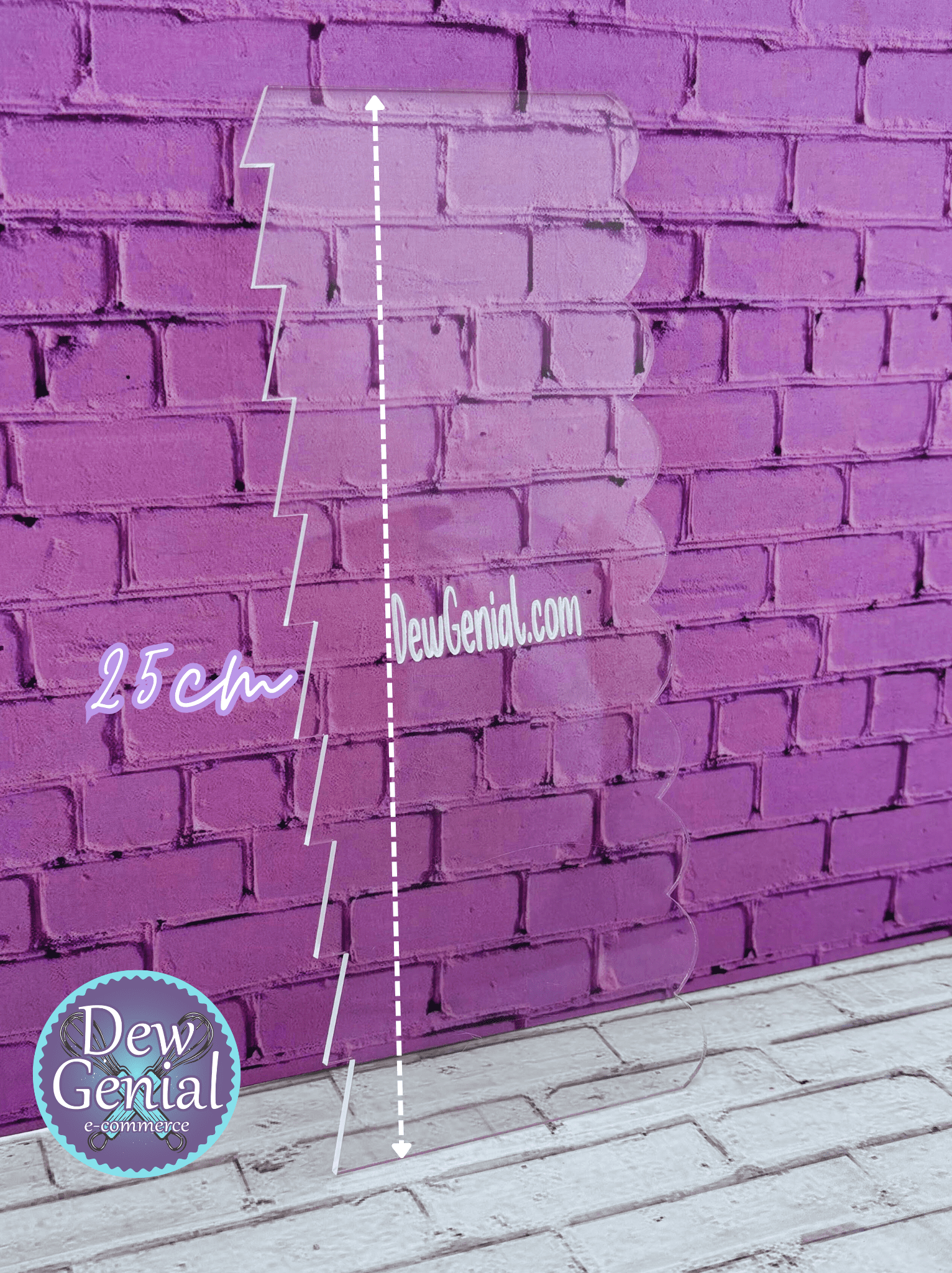 Scrapper Acrilico Doble Diseño R7-25cm Alto - Imagen 2