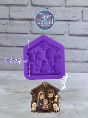 Molde De Silicona Pesebre Completo 4.5Cm DG-1348