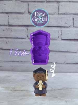 Molde De Silicona Oso Graduacion 4.5Cm DG-1355