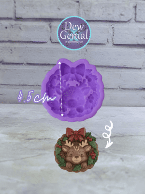 Molde De Silicona Corona Reno Navidad 4.5Cm DG-1391