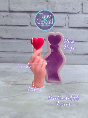 Molde De Silicona Velas Corazon Coreano 7Cm DG-1399