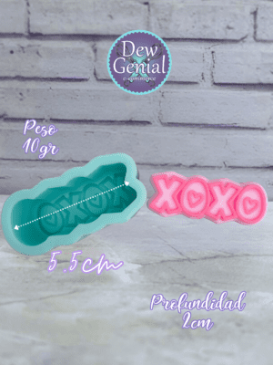 Molde De Silicona Velas Xoxo 5.5Cm DG-1395