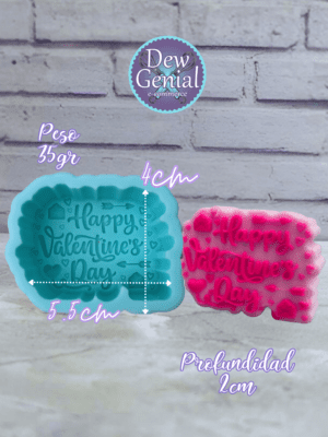 Molde De Silicona Velas Happy Valentines Day 5.5Cm DG-1398
