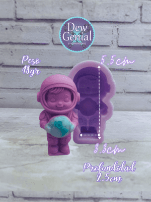 Molde De Silicona Velas Astronauta Tierno 5.5Cm DG-1412