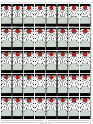 Impresión Papel Comestible Arroz Pro Simbolo Tanjiro 5cm