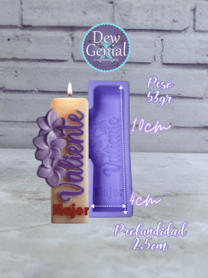 Molde De Silicona Velas Mujer Valiente 10Cm DG-1419