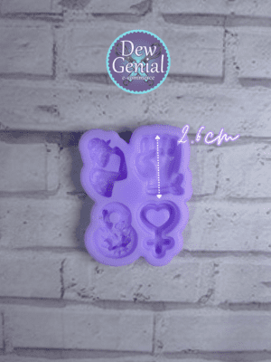 Molde De Silicona Figuras Dia Mujer X4 2.5Cm DG-1440