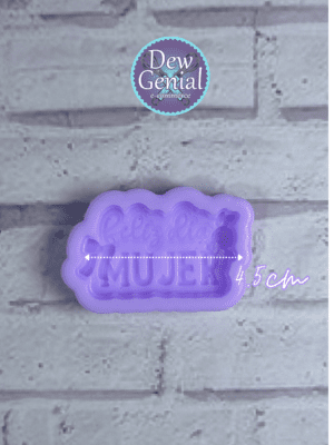 Molde De Silicona Feliz Dia Mujer Moño Rosa DG-1438