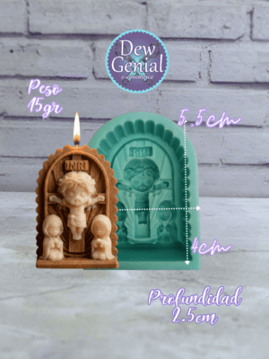 Molde De Silicona Velas Señor Milagros Tierna 5.5Cm DG-1410