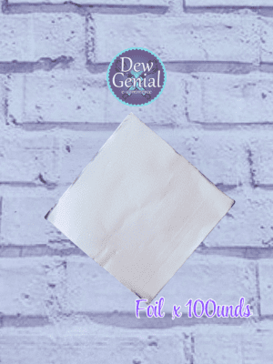 Foil Aluminio para Envolver Chocolates Plateado 10cm x 100 unids