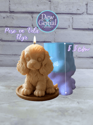 Molde De Silicona Velas Perro Cocker Spaniel 5,5Cm DG-1460