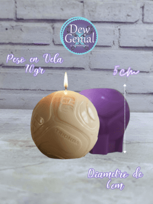 Molde De Silicona Velas Balon Futbol Trionda 5.5Cm DG-1442